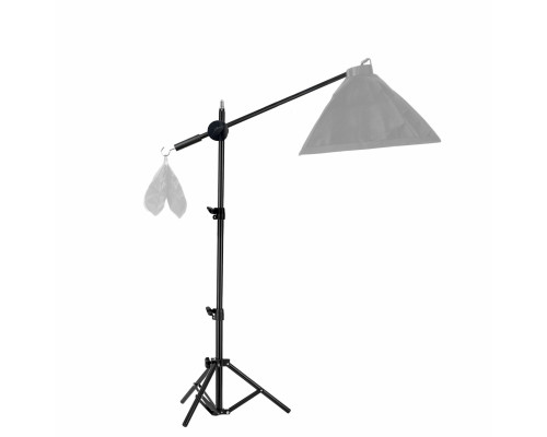 Напольная стойка штатив LS1609 для софтбокса усиленная с наклонным держателем и крючком для противовеса