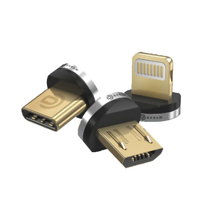 Набор коннекторов для магнитного кабеля Dream N6 microUSB, Type-C, Lightning