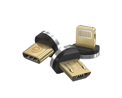 Набор коннекторов для магнитного кабеля Dream N6 microUSB, Type-C, Lightning