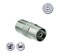 Переходник гнездо TV (мама) - гнездо TV (мама) 