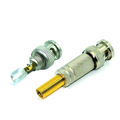 Разъем штекер BNC (папа) под винт с пружиной 