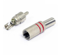 Разъем штекер RCA (папа) под винт с пружиной 