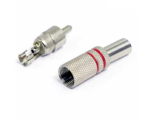 Разъем штекер RCA (папа) под винт с пружиной 
