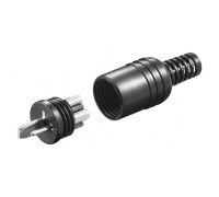 Разъем штекер аудио на кабель под винт, «точка-тире», пластик