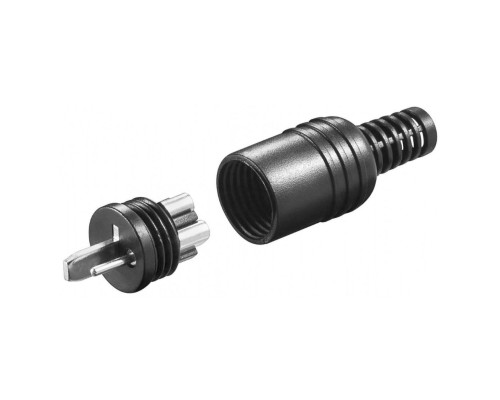 Разъем штекер аудио на кабель под винт, «точка-тире», пластик