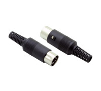 Разъем штекер DIN 5 pin (папа) на кабель, пластик