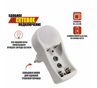 Сетевое зарядное устройство для аккумуляторов AA, AAA, крона 9V