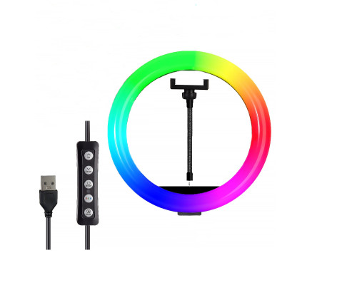 Кольцевая лампа RGB диаметр 36 см без шарнира и держателя для телефона