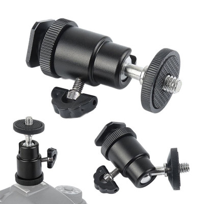 Держатель шарнирный для телефона для кольцевой лампы с креплением в паз (с широким зажимом)