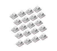 Крючки для гирлянд проводов самоклеящиеся белые настенные, 20 штук