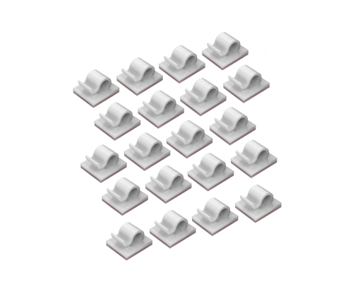 Крючки для гирлянд проводов самоклеящиеся белые настенные, 20 штук