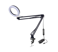 Кольцевая лампа NB-35115 диаметром 15 см на настольной стойке пантограф