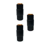 Переходник с резьбы 5/8"(F) на резьбу 3/8"(F), черный, 3 шт