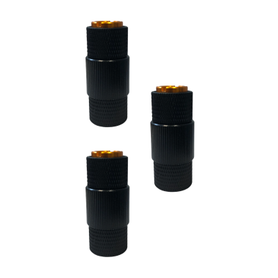 Переходник с резьбы 5/8"(F) на резьбу 3/8"(F), черный, 3 шт