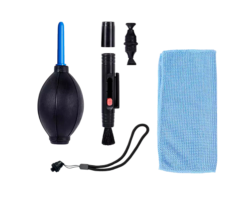 Набор для чистки объектива 3 в 1 и короткий шнурок крепления для камеры D4M с затяжкой и резьбой 1/4’’ 