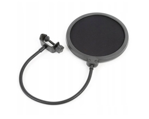 Поп-фильтр с двойным слоем нейлона для микрофона, диаметр 15.5 см