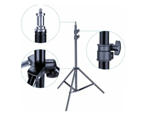 Кольцевая лампа RGB RL-14 с 3 держателями для смартфона, штативом, сумкой, диаметр 36 см