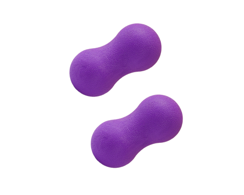 Двойной массажный арахисовый шарик фиолетовый 2шт.