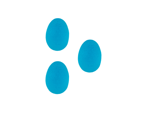 Эспандер для кисти в форме яйца синий 3шт.