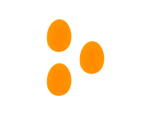 Эспандер для кисти в форме яйца оранжевый 3шт.