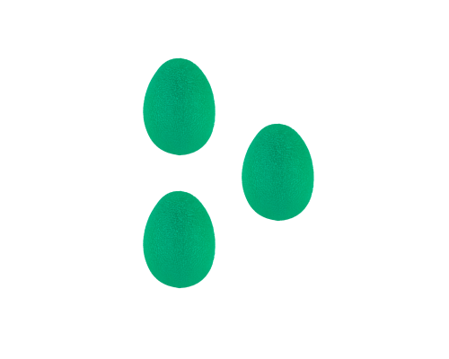 Эспандер для кисти в форме яйца зеленый 3шт.