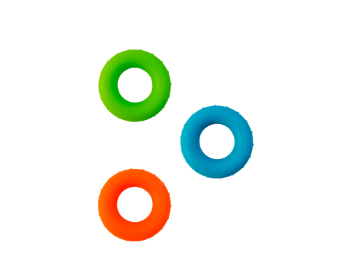 Набор круглых резиновых эспандеров с шипами (3 цвета)