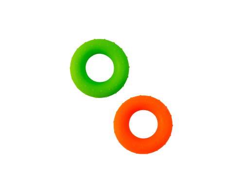 Круглый кистевой эспандер (оранжевый + зеленый)