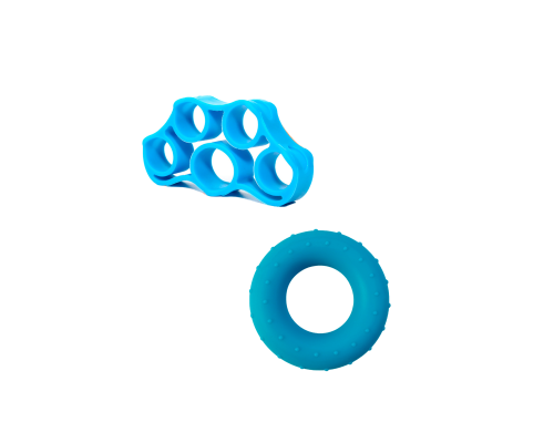 Набор эспандеров резиновых для кисти и пальцев рук (синий)