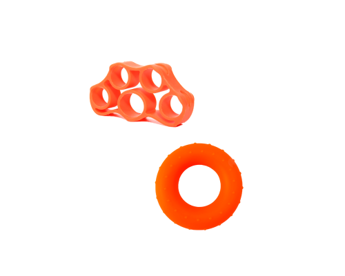 Набор эспандеров резиновых для увеличения силы кисти и пальцев (оранжевый)