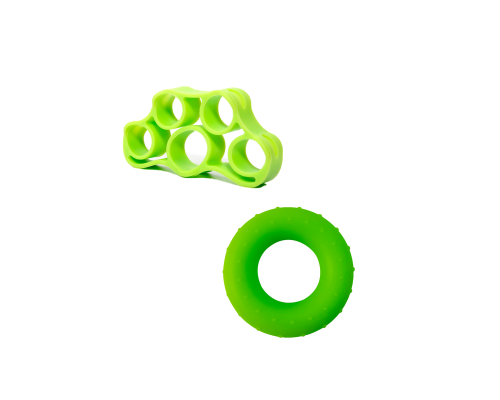 Набор эспандеров резиновых для увеличения силы кисти и пальцев (зеленый)