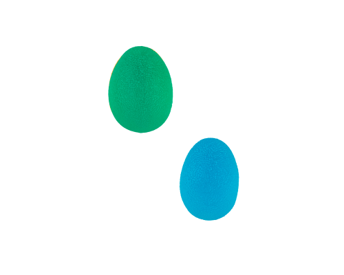 Кистевой эспандер в форме яйца (синий + зеленый)