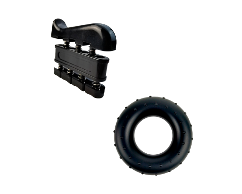 Эспандер для пальцев "Фортепиано" + Эспандер круглый (черный)