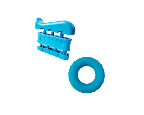 Эспандер для пальцев "Фортепиано" + Эспандер круглый (синий)