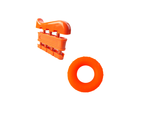 Эспандер для пальцев "Фортепиано" + Эспандер круглый (оранжевый)