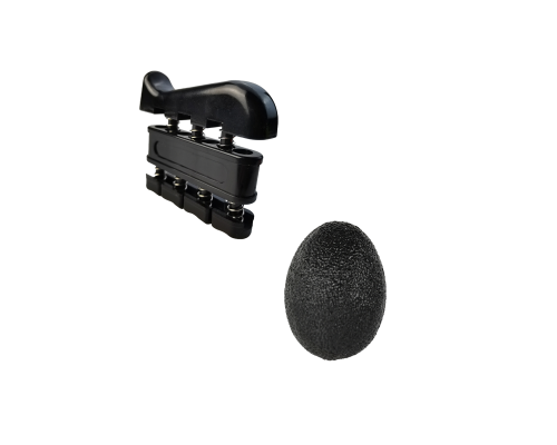 Эспандер для пальцев "Фортепиано" + Кистевой эспандер "Яйцо" (черный)