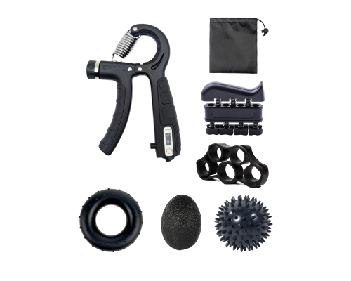 Набор эспандеров для кистей и пальцев 6 шт + сумочка