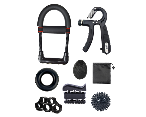 Набор ручных эспандеров для кистей, пальцев и запястья 7 шт. + сумочка