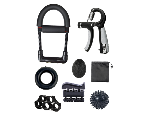 Набор эспандеров для кистей, пальцев и запястья 7 шт. + сумочка