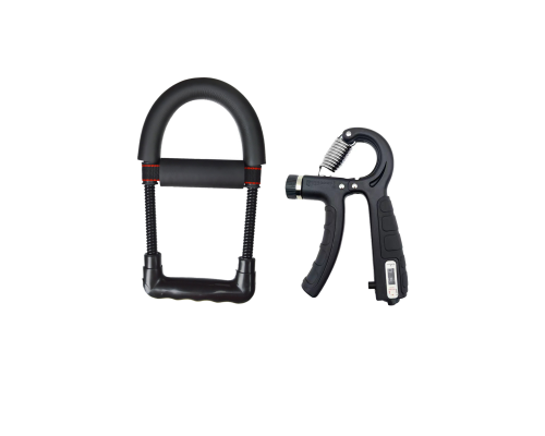 Тренажер для запястья + пружинный эспандер со счетчиком (цвет ручки черный)