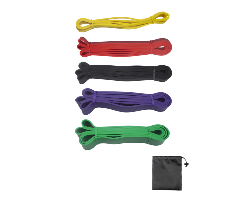 Набор ленточных жгутов эспандеров 5шт. + сумочка