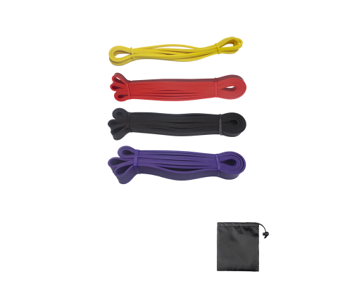 Набор ленточных жгутов эспандеров 4шт. + сумочка