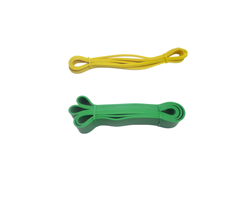 Набор фитнес жгутов: желтый + зеленый