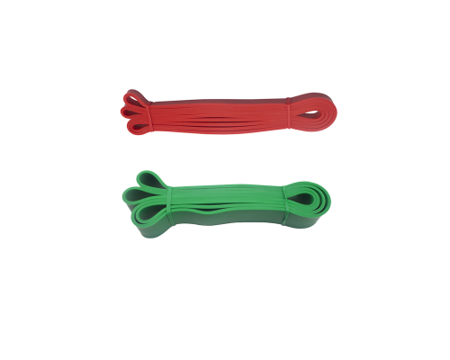 Набор фитнес жгутов: красный + зеленый