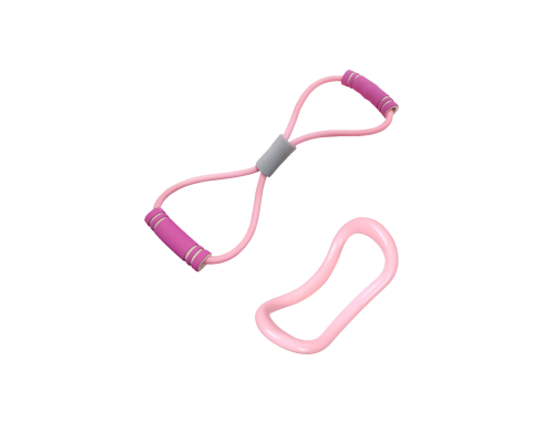 Эспандер трубчатый восьмерка и кольцо для йоги