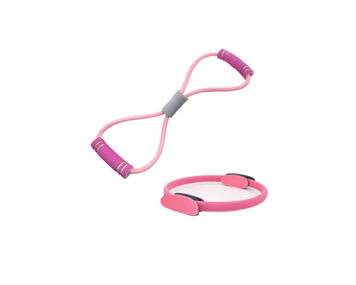 Эспандер трубчатый восьмерка и кольцо для пилатеса