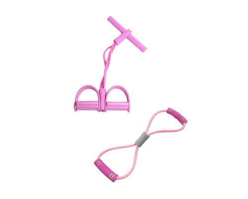 Эспандер трубчатый восьмерка и эспандер тяговый для домашнего фитнеса