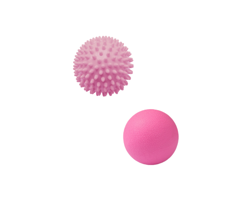 Массажный шарик для тела, фитнеса и йоги, эспандер круглый с шипами (розовый)