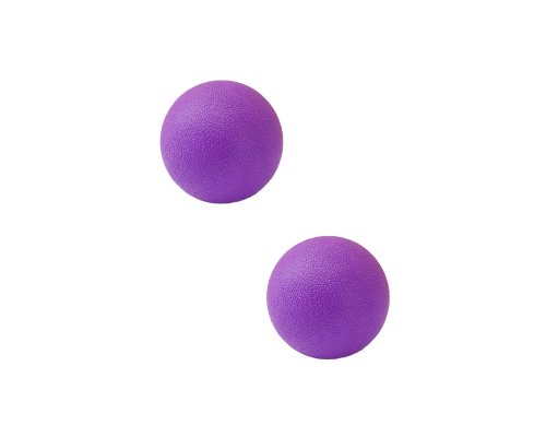 Круглые массажные шарики фиолетовые 2шт.