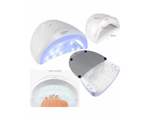 Гель лампа SUNone для маникюра (гибридная) UV LED, 48 Вт