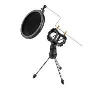 Настольный держатель для микрофона F-9 с акустическим фильтром, черный